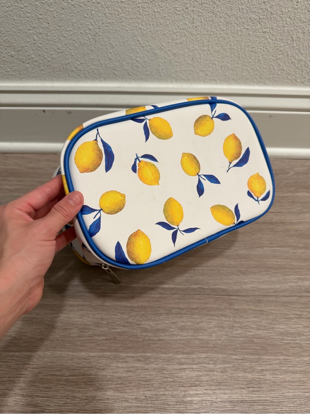 Rae Dunn Ciao, Bella Lemon Print Cosmetic Train Case - White & Yellow - Picture 3 of 9